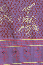 Dabu Hand Block Printed And Hand Feel Embroidered Scarf