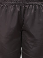 Smarty Pants Women's Silk Satin Shoulder Collar Dark Grey Color Night Suit Pair