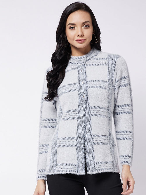 Rivza Women Ash Grey Sweater for Winter