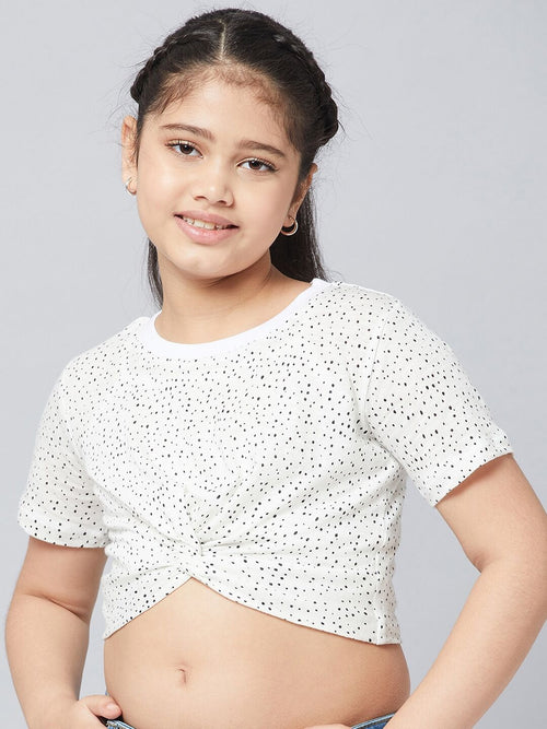 Girl's Likely Trends White Printed Top