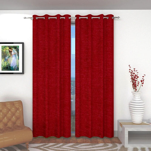 Home Style Velvet Curtain - Set of 2