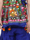 BownBee Navratri Embroidered kediya with Dhoti and Cap for Boys- Blue