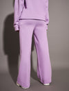 Women Lavender Fleece Calm Mood Wide Leg Track Pants