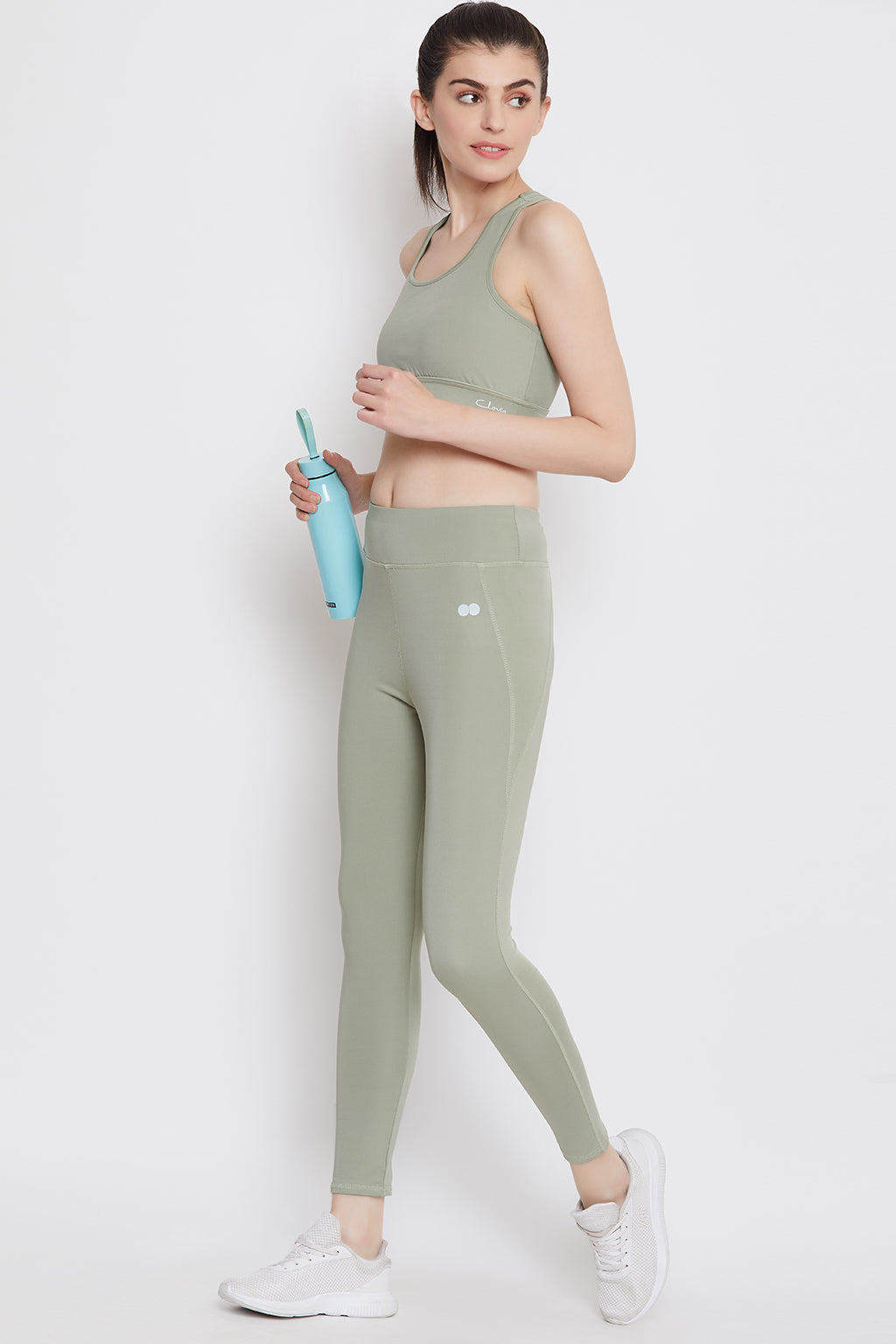 Activewear Ankle Length Tights in Sage Green – Tradyl