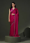 Avanshee Women's Latest Solid Satin Saree With Unstiched Blouse-AVN-1703-PINK