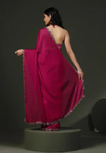 Avanshee Women's Latest Solid Satin Saree With Unstiched Blouse-AVN-1703-PINK