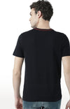 Huetrap Black Mens Short Sleeve Graphic Printed Tshirt-HT17MKGRABLK00624