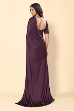 Avanshee Women's Latest Solid Satin Saree With Unstiched Blouse-AVN-1694-WINE