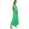 Aawari Rayon Plain Gown For Girls and Women Green-AM086-Green