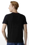 Huetrap Black Mens Short Sleeve Graphic Printed Tshirt-HT15MKGRABLK00055