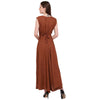 Aawari Rayon Plain Gown For Girls and Women Coffee-AM086-Coffee