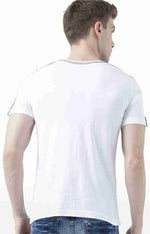 Huetrap White Mens Short Sleeve Graphic Printed Tshirt-HT17MKGRAWHT00824