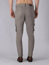 Solid Cargo Pants with 6 pockets-Grey-HC3019-30