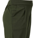 Smarty Pants Women's Cotton Lycra Ankle Length Olive Formal Trouser-SMPT-887C-S