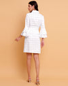 White check shirt dress with detachable belt-2888