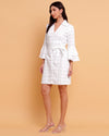 White check shirt dress with detachable belt-2888