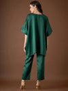 Anti Fit Kaftan Top with Pants in Green Color