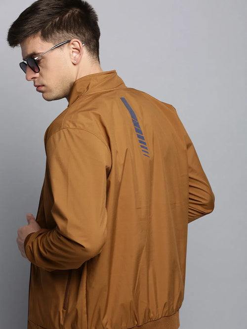 Men Brown Solid Casual Jacket-STCW-J-12-Camelbrown