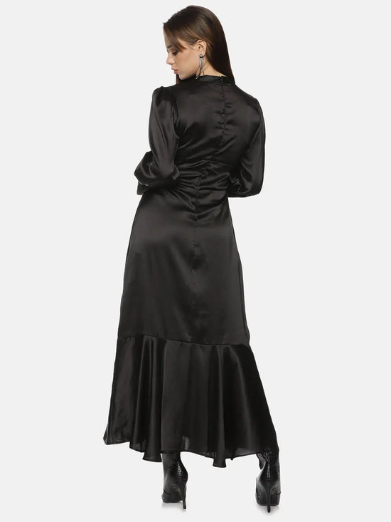 Black Vintage Maxi Dress-17288