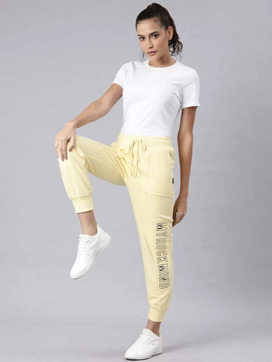 Women Yellow Solid Track Pant-AF-1806-Yellow