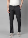 Genips Men's Cotton Stretch Caribbean Slim Fit Self Design Navy Color Trousers