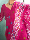 Saree Mall Women's Cotton Pink Printed Designer Saree With Blouse Piece-MINAXI4604