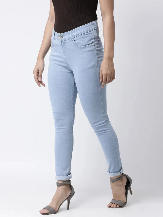 Hangup Women Slim Solid Women Jeans-Ladies_SkyBlueJeans