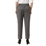 Smarty Pants Women's Cotton Lycra Ankle Length Grey Formal Trouser-SMPT-885B-S