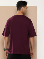 Difference of Opinion Maroon Graphic Oversized T-Shirt-DOOVR231WINE-S