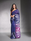 Blue Pure Cotton Soft Saree With Nakshi Designs-MA54CT041380008