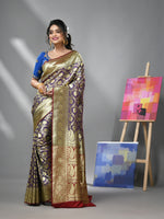 Violet Silk Banarasi Saree With Zari Woven Designs-MA52BSL441050052