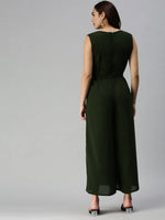 Women's Olive Solid Jumpsuit-AE-9914-Olive