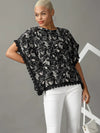 Women's Black Printed Kaftan Top-AE-10547-Black