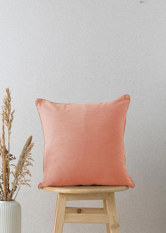 Solid Rust 100% cotton plain cushion cover for sofa-230451082