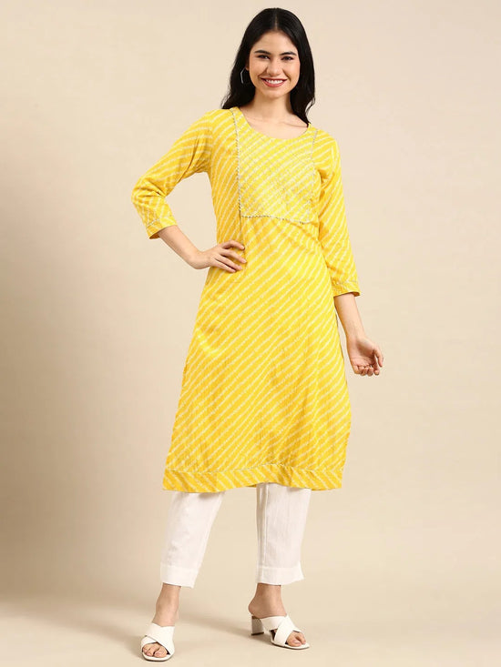 Women's Yellow Solid Kurta Set-SS-422-Yellow