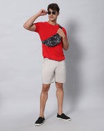 Solid Stretchable Shorts with 3 pockets-Grey