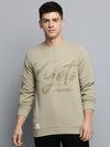 Men Beige Solid Casual Sweatshirt-BP-1432-Beige