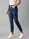 Women's Blue Solid Denim Jeans-CR-7790-Blue