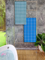 Athom Living Premium Gamcha Bath Towel 65 x 135 cm Pack of 2 Multicolored checkered-ATZ-BT-1F-1G