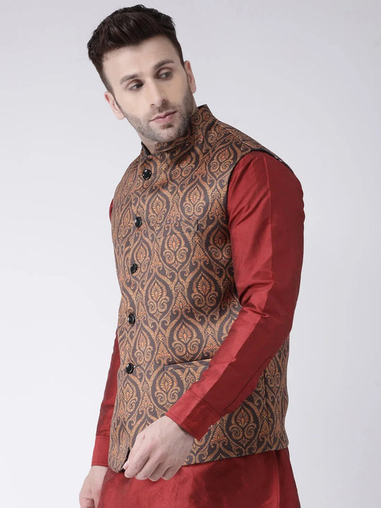 Hangup Men Standard Printed Men's Indian Wear-Reversible116A117ANehru