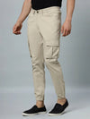 Ribbed Jogger Cargos with 6 pockets-Beige-HJC9011-30