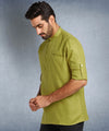 Hangup Men Standard Solid Men's Indian Wear-Mehndi_Magic_Bon_Short2Kurta