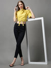 Women's Yellow Solid Top-AE-10352-Yellow