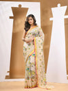 Off White Muslin Soft Saree With Thread Embroidery Work-MA53MS043190049