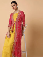 Women Mustard Solid Anarkali Kurta-GW-1306-Mustard