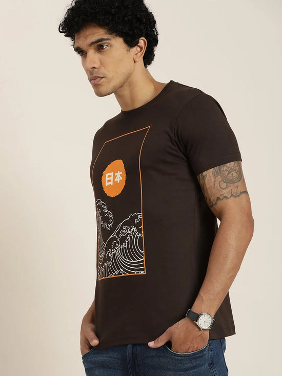 Dillinger Brown Graphic Regular T-Shirt-DLCR18113CHO-S