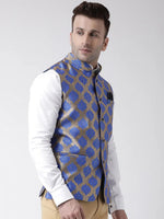 Hangup Men Standard Printed Men's Indian Wear-147A_Jacquard_Nehru