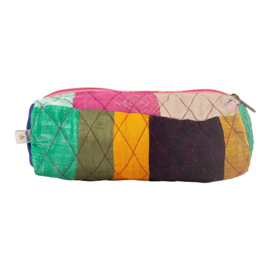 Upcyclie Eye catching Essentials Pouch for Travel- Small (for Kids) _Multicolor - (small 9x3x3)