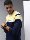 Men Blue Colourblock Sweatshirt-OTSS-4-2-Navyblue