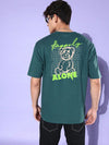 Dillinger Green Graphic Oversized T-Shirt-DLMOV143BSM-S